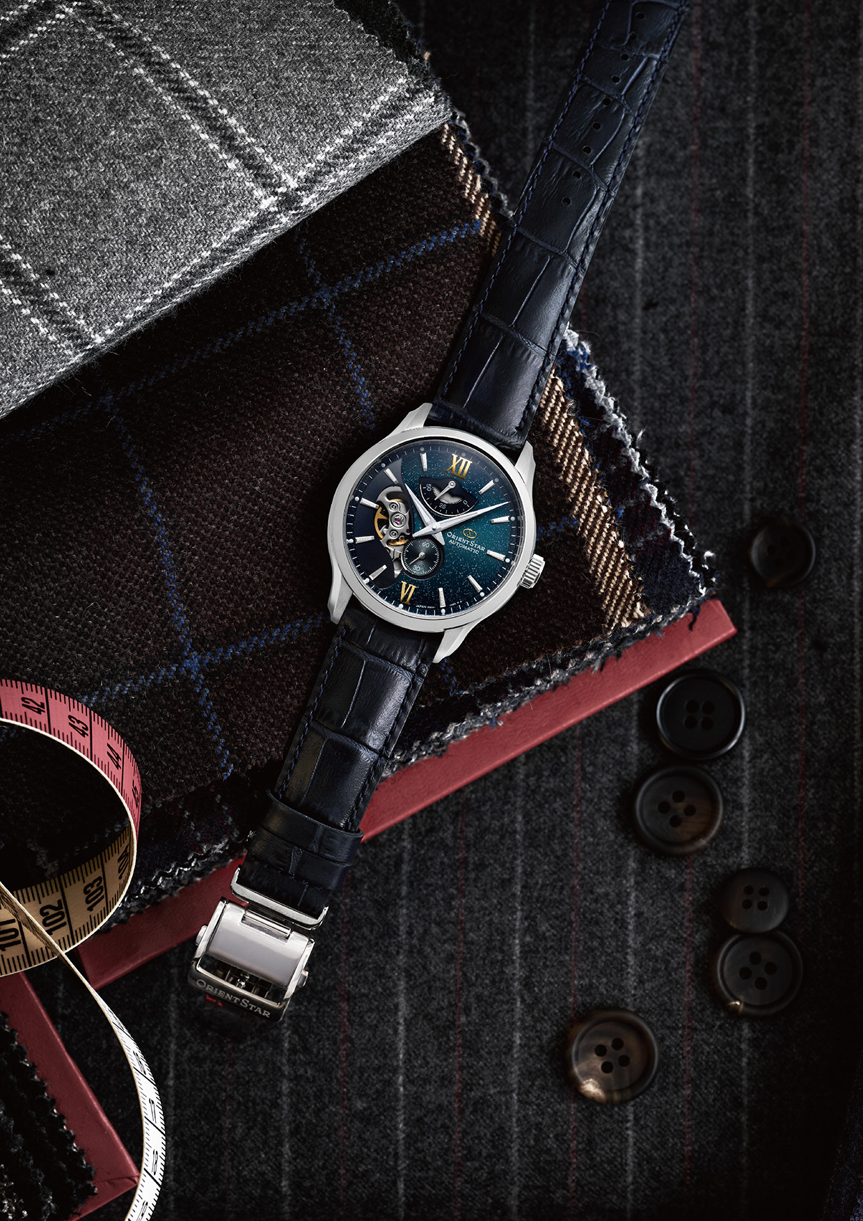 ORIENT STAR launches new Layered Skeleton watch with an imaginative textile patterned dial inspired by business fashion